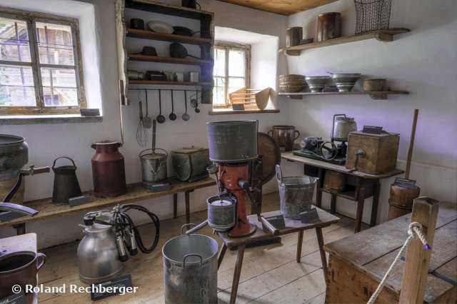 Melk Geraete Raum Freilicht. Museum Sbg.