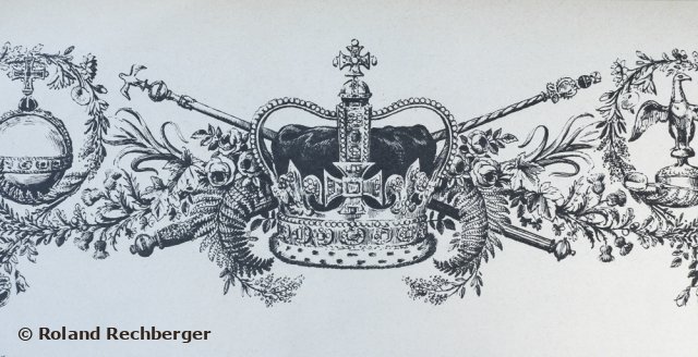 Englische Krone getragen bei der Krönung der Königin 1953