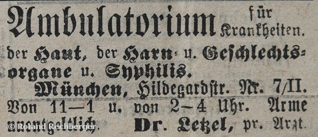 Werbung in einer Alter Zeitung 1883
